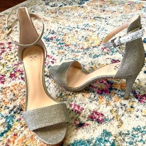Vince Camuto Silver Sparkly Heels, Size 7 1/2
